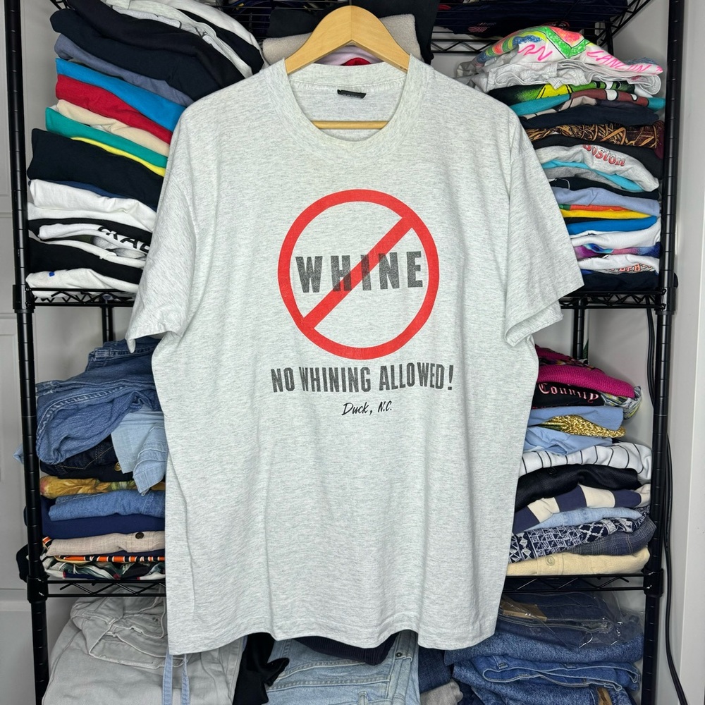 Vintage Duck North Carolina Fun Humor Graphic T-Shirt No Whining Allowed size XL